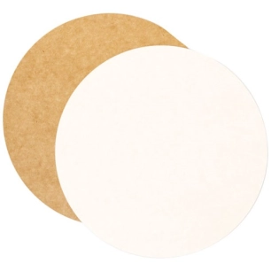 lot 5 supports à gâteaux ronds 24 cm - kraft - scrapcooking
