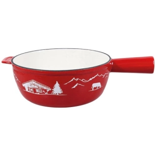 poêlon à fondue 24 cm rouge - montagne - table et cook