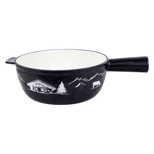 poêlon à fondue 24 cm noir - montagne - table et cook