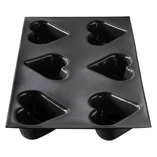 moule 6 cœurs bombés - origine - flexipan
