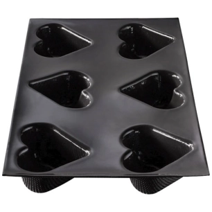 moule 6 cœurs bombés - origine - flexipan