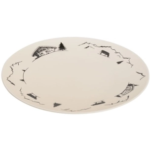 6 montagne assiette plate 27 cm porcelaine - table et cook