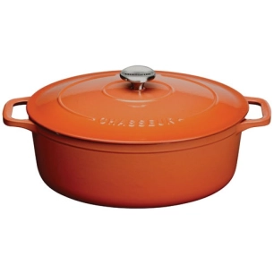 cocotte en fonte ovale 33 cm chestnut - sublime - chasseur