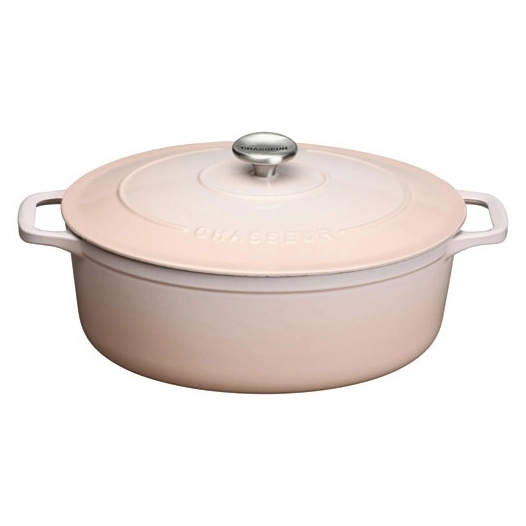 cocotte en fonte ovale 33 cm champagne - sublime - chasseur