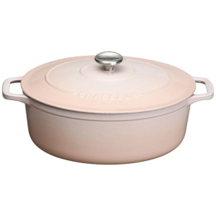 cocotte en fonte ovale 33 cm champagne - sublime - chasseur