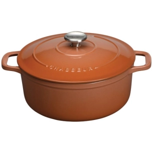 cocotte en fonte ronde 28 cm chestnut - sublime - chasseur