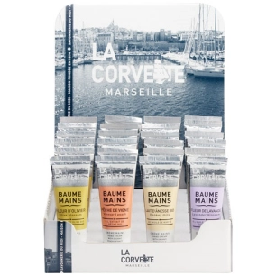 présentoir baumes mains 4 parfums 30 ml x 24 - la corvette