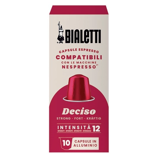 nespresso compatibles aluminum deciso 10 capsules - bialetti