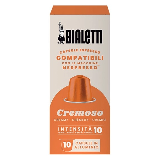 nespresso compatibles aluminum cremoso 10 capsules - bialetti