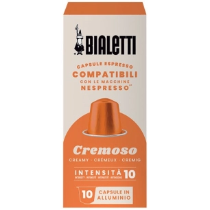 nespresso compatibles aluminum cremoso 10 capsules - bialetti