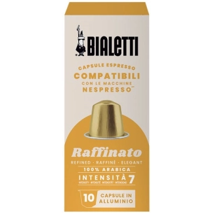 nespresso compatibles aluminum raffinato 10 capsules - bialetti