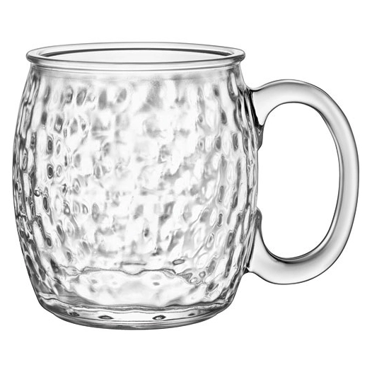 6 verre à cocktail 54,5 cl transparent martelé - moscow mule - bormioli