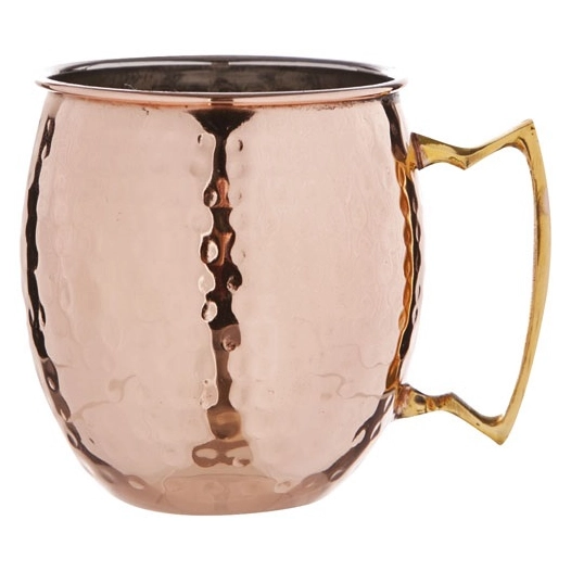 6 verre à cocktail 45 cl cuivre martelé - moscow mule - cosy & trendy