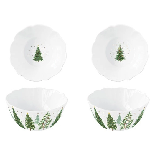 coffret 2 bols 14 cm - festive trees - easy life