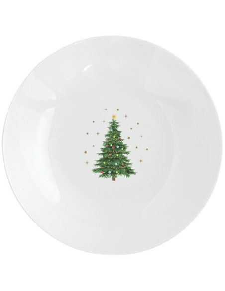 6 assiette creuse 20 cm - festive trees - easy life