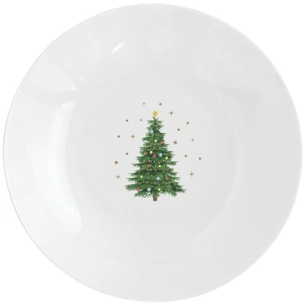 6 assiette creuse 20 cm - festive trees - easy life