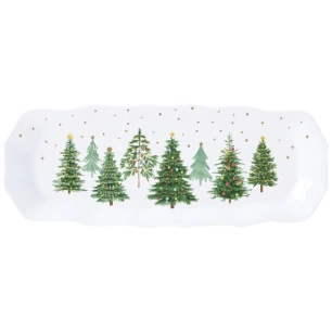 plat à cake 37 x 14 cm - festive trees - easy life