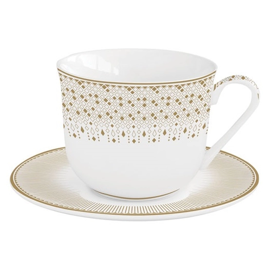 coffret tasse déjeuner 40 cl + sous-tasse - festive - easy life