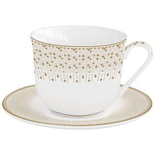 coffret tasse déjeuner 40 cl + sous-tasse - festive - easy life