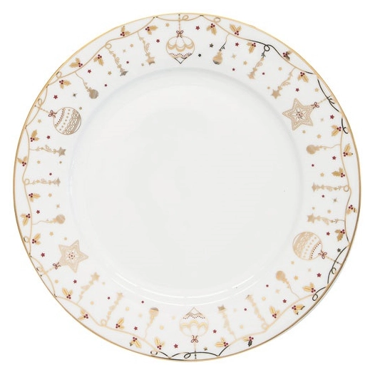24 assiette plate 26,5 cm - christmas lights - easy life
