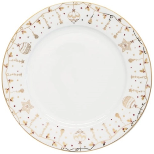 24 assiette plate 26,5 cm - christmas lights - easy life