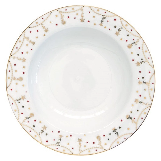 6 assiette creuse 21,5 cm - christmas lights - easy life