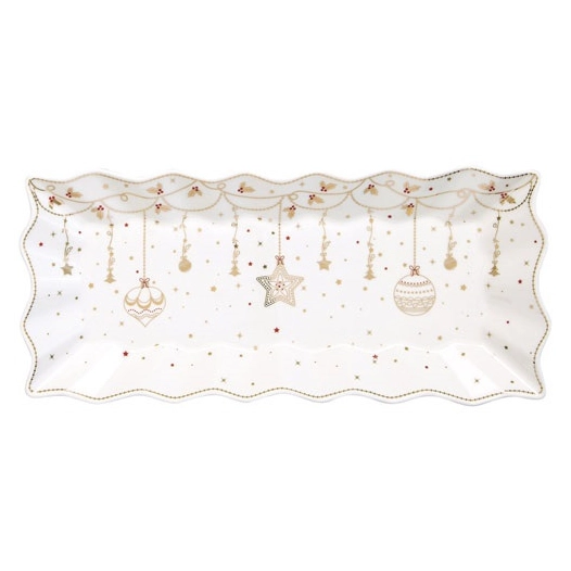 plat à cake 40 x 18 cm - christmas lights - easy life