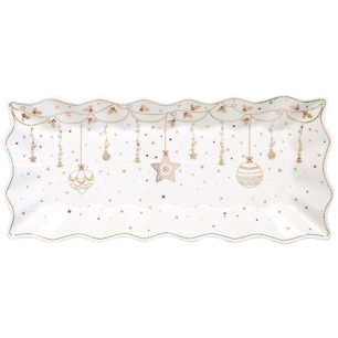 plat à cake 40 x 18 cm - christmas lights - easy life