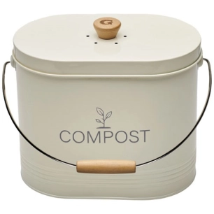 seau a compost 7l ovale beige avec filtre - guillouard