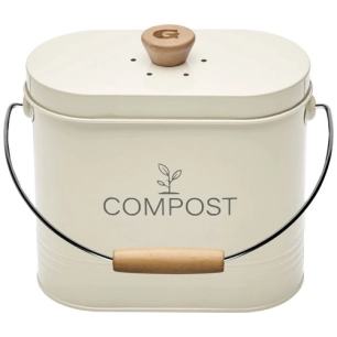 seau a compost 3l ovale beige avec filtre - guillouard