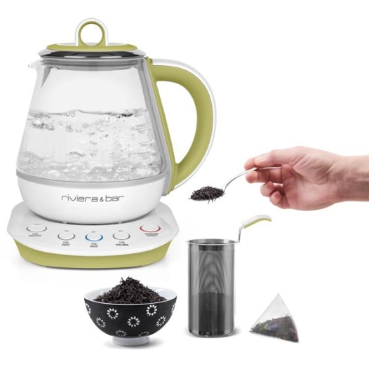 théière électrique compacte 0.8 l verte - bth244 - riviera & bar