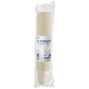 20 gobelet en papier blanc 18 cl x 50 - ecoprix