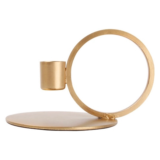 bougeoir 9 cm métal or - pillar - sp collection