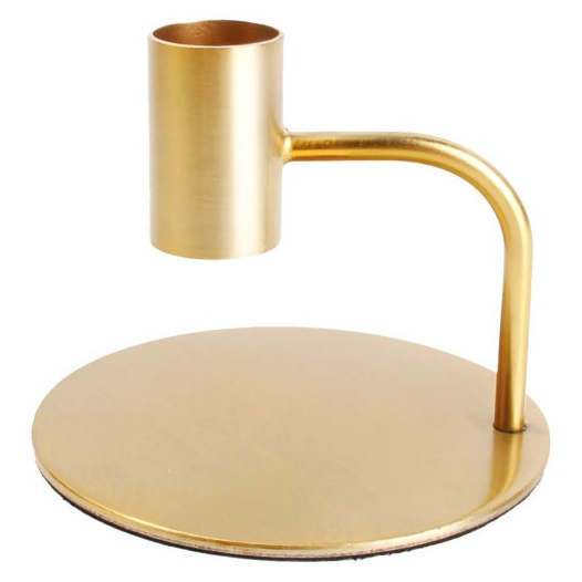 bougeoir 8 cm métal or - pillar - sp collection