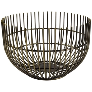 panier métallique 15 cm vintage or - iris - sp collection