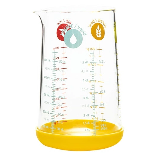 verre mesureur 0.5 l jaune - pebbly