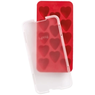 bac a glacons coeur 14c avec couvercle - lekue