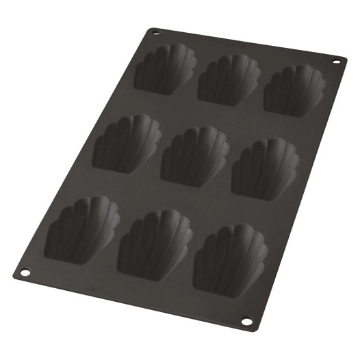 gourmet moule madeleine 9p noir - lekue