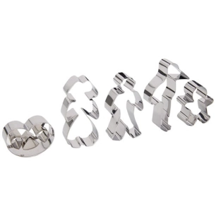 decoupoir inox lot/5 ass bredele d alsace - patisse