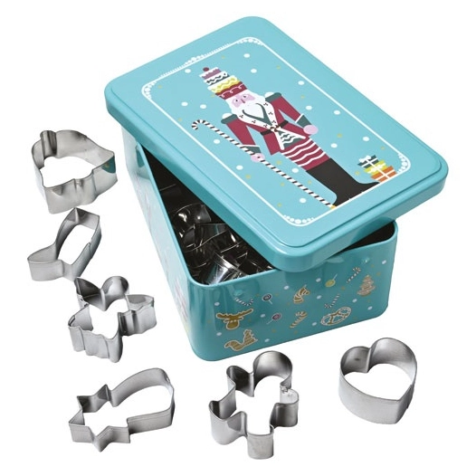 boite a biscuit 18 decoupoirs casse noisette - patisse