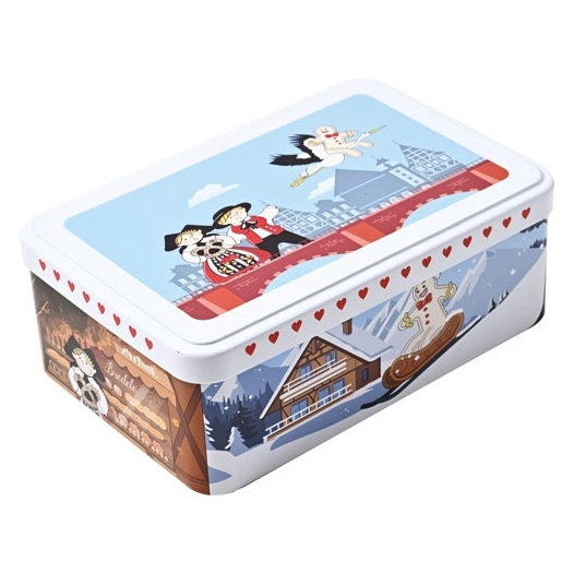 boite a biscuits metal decor alsace - patisse