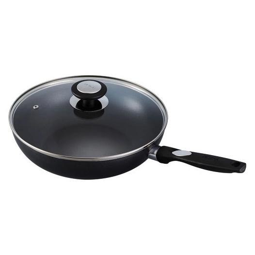 poêle wok 28 cm avec couvercle - pro induc - beka
