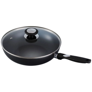 poêle wok 28 cm avec couvercle - pro induc - beka
