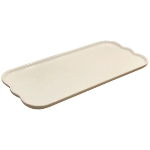 plat à cake 31.5 x 15 cm argile - madeleine - emile henry