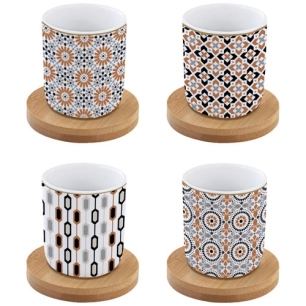 coffret 4 tasses à café 11 cl - geo ethnic - easy life