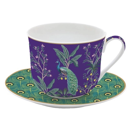coffret tasse déjeuner 40 cl - imperial peacock - easy life