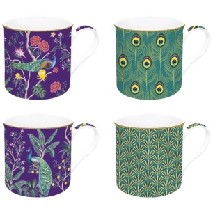 coffret 4 mugs 30 cl - imperial peacock - easy life