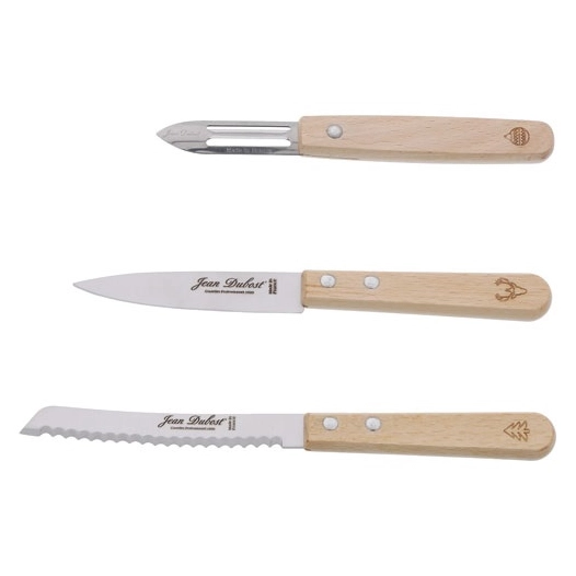 coffret 3 couteaux de cuisine tradition - un noël à la française - jean dubost