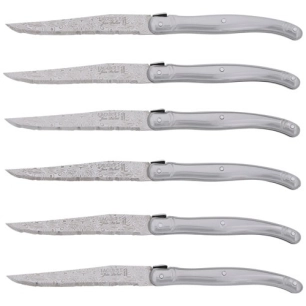 damas coffret 6 couteaux laguiole tout inox - jean dubost