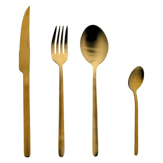 ménagère 16 pièces gold - anuradha - jean dubost